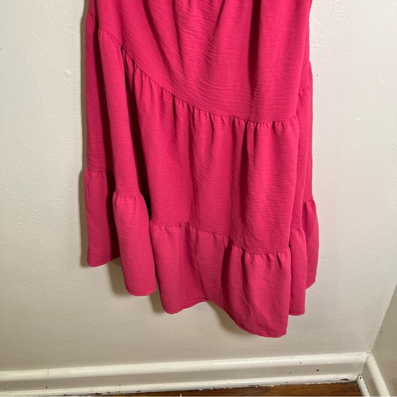Ee:some One Shoulder Swing Dress Pink M - Picture 9 of 12